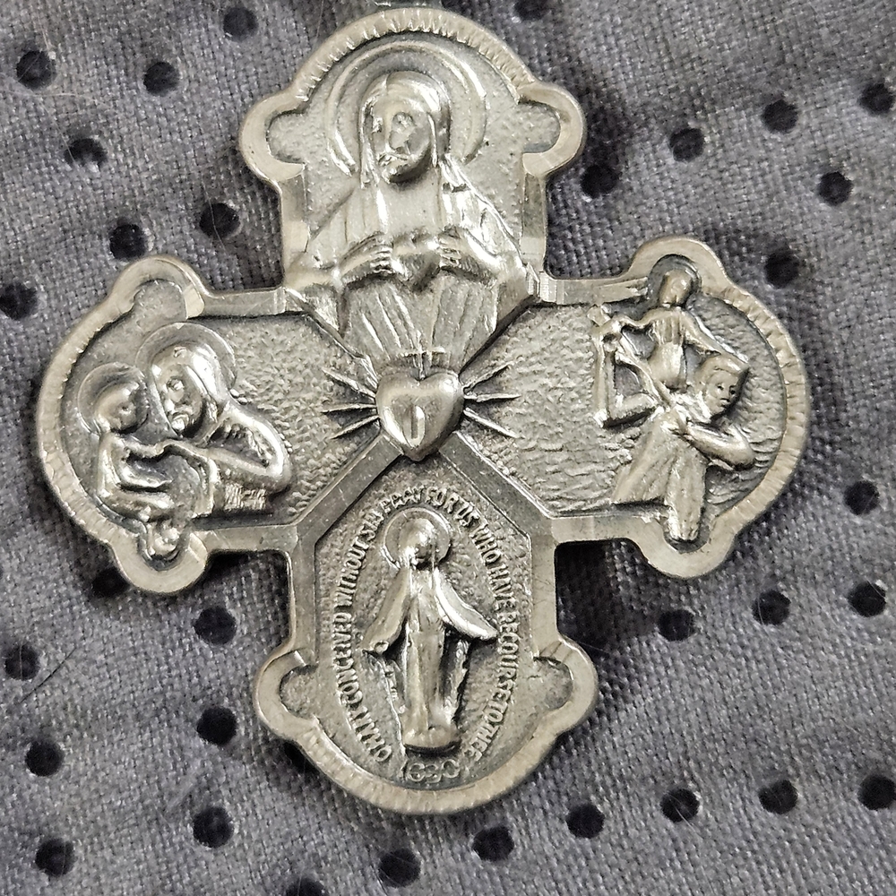 Sterling Silver "I Am A Catholic Please Call A Priest"  Religious Pendant